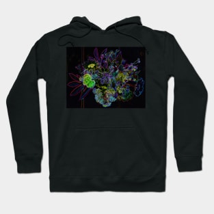 Black Panther Art - Flower Bouquet with Glowing Edges 16 Hoodie